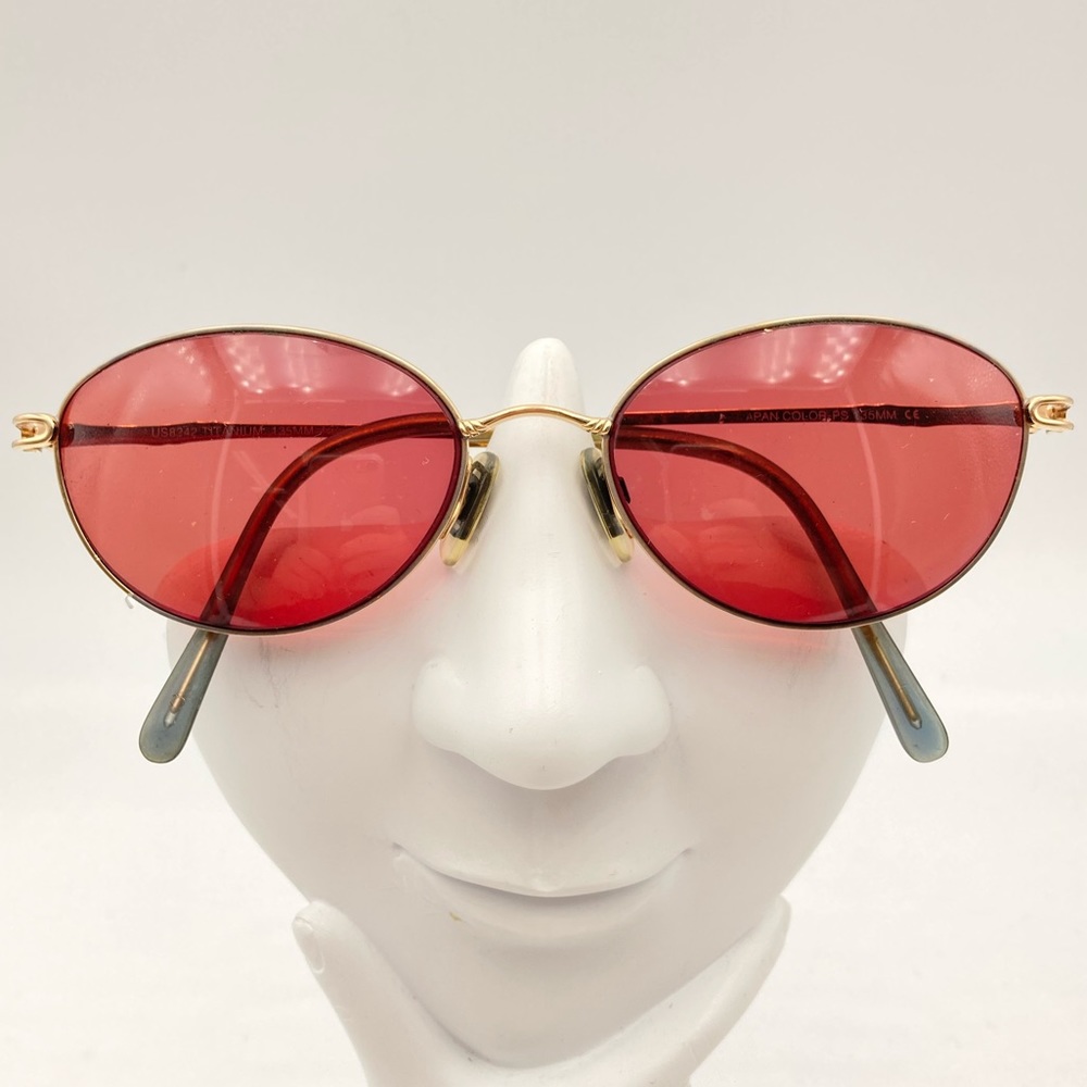 Vintage US8242 Gold Oval Sunglasses Frames